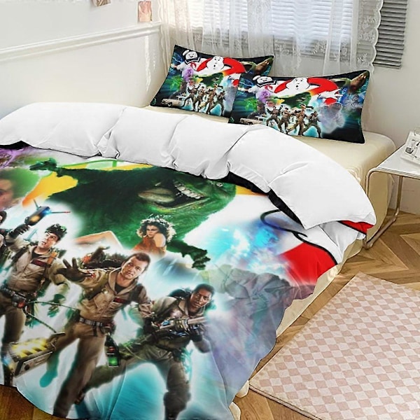 x540 Ghostbusters 3-osainen vuodevaatesetti Lämmin ja mukava pehmeä pussilakanasetti, jossa 1 pussilakana ja 2 tyynyliinaa makuuhuoneeseen b540 135x200cm 53x78in