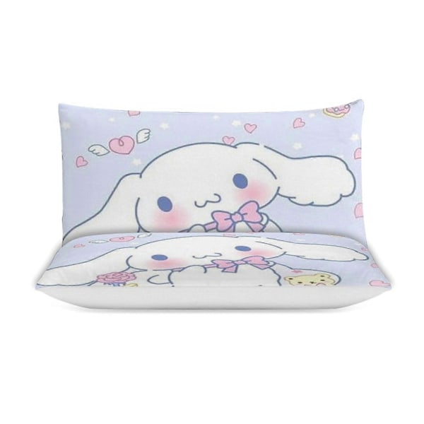 v930 Cinnamoroll 3-delt enkeltsengesett - Inkluderer 1 enkeltdyne og 2 putetrekk - Falmebestandig mikrofiber - Cinnamoroll io930 200x200cm 78x78in