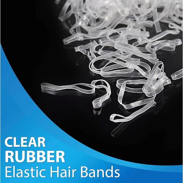 500 stk. elastikker, elastiske hårbånd, små hårbånd, transparente hårbånd, hårelastikker, transparente hårelastikker, små elastiske bånd farve