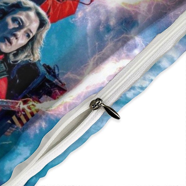 x594 Ghostbusters Frozen Empire Påslakanset Mikrofiber Sängkläder 3D-tryckta Lätta 3-dels Täcke Set, 1 Påslakan Och 2 Örngott 135x200cm 53x78in
