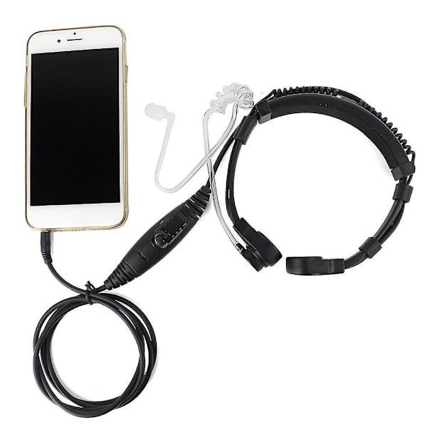1Pin 3,5 mm ptt halsmikrofon øresnegl skjult luftrør headset med langsom rebound øreprop til mobiltelefon c9038a