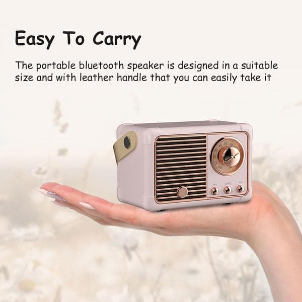 Retro Bluetooth Speaker, Portable Wireless Speaker, Classic Retro FM Radio, High Volume, Bluetooth 5.0 Wireless Connection.