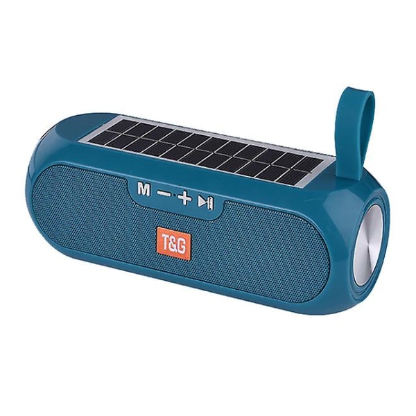 Myytävänä tehokkaat aurinkopaneel kaiuttimet Bluetooth-yhteensopiva stereomusiikkirasia Power Bank Boombox USB Aux FM-radio TG182 green
