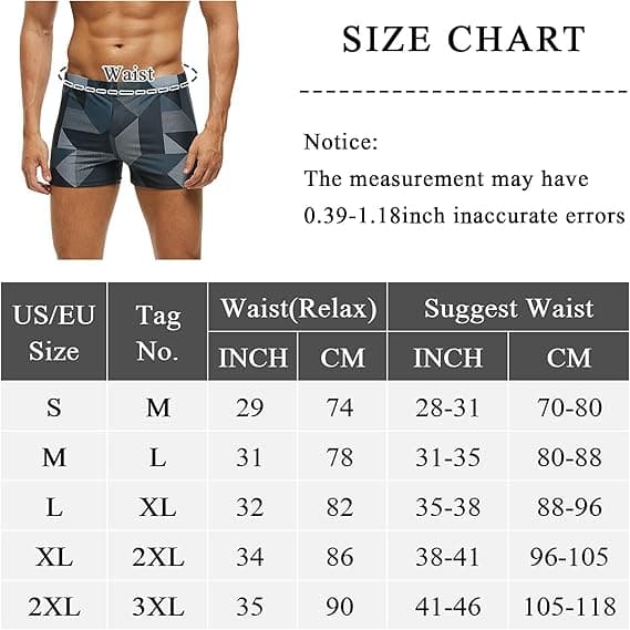 Åndbare badebukser til mænd, elastiske boxer-badeshorts, ideelle til surfing. Denne model har en justerbar snøre.