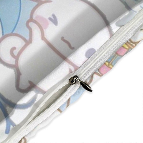 v364 Cinnamoroll 3-delars Bäddset för Enkelsäng - Inkluderar 1 Enkelt Täcke och 2 Örngott - Färgbeständig Mikrofiber - Cinnamoroll io364 240x260cm 94x102in