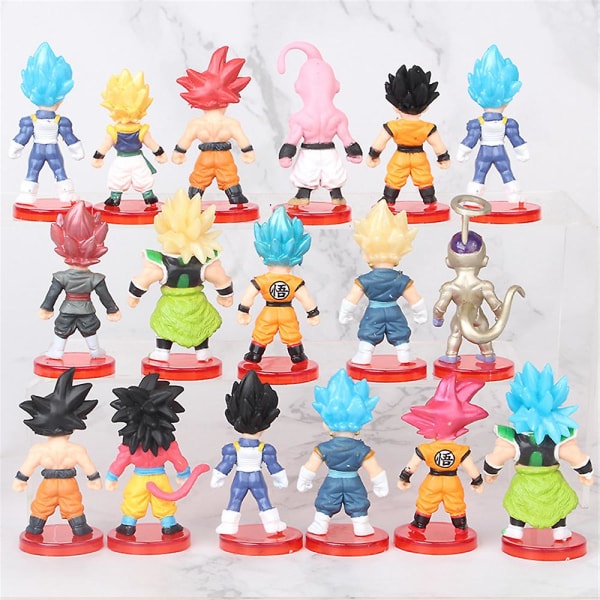 16 stk./sæt Dragon Ball figur legetøj Pvc model mini figurer sæt kage topper dekoration fest favoriserer forsyninger børn gaver