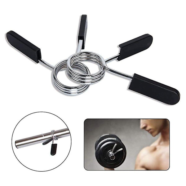 Hantel stang fjær lås 6 stk vektløfting klemmer for manualer vektløfting manual feste (30 mm)