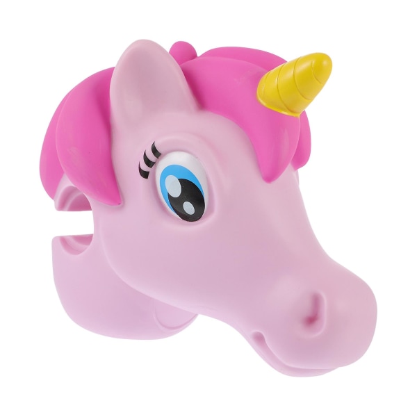 1 st Scooter Tillbehör Unicorn Head Leksak Dekoration Presenter för småbarn Kid Girl Pink 17X14CM