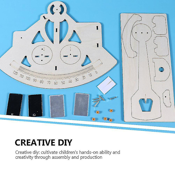 1 Set Diy Nautisk Mätinstrument Kit Marin Sjöman Sextant Diy Nautiska Kits Pedagogisk Leksak