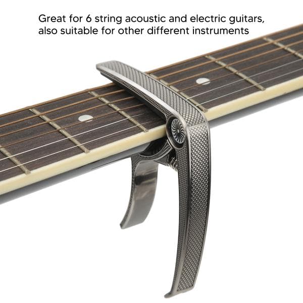 6-strängad akustisk gitarr Capo Höghållfast metall Universal Elgitarr Performance Silver