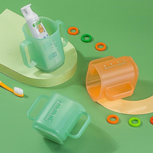 200ml Baby Sippy Cup Träningsdrickslutningskopp med skala (BPA-fri, inget FDA-certifikat) - Multicolor Green