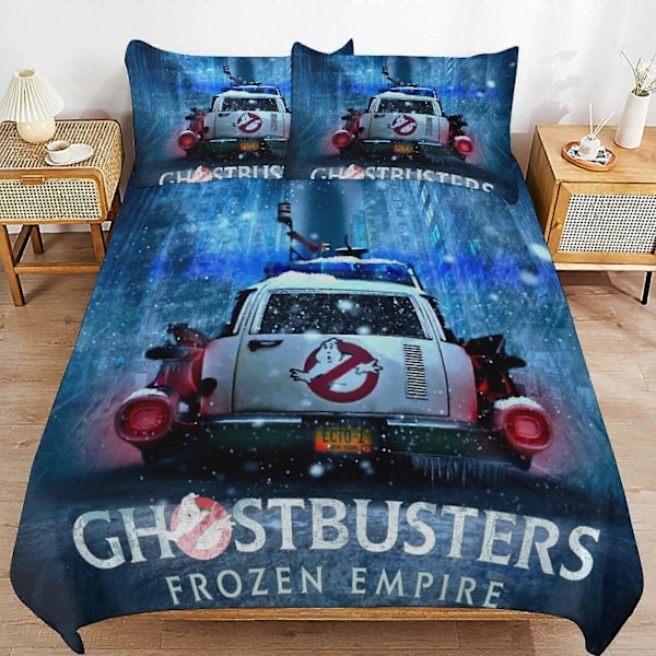 x289 Ghostbusters Påslakan Mikrofiber Sängkläder Set 3D-tryckt Lättviktigt 3-delat Täcke Set, 1 Påslakan och 2 Örngott för Barn Pojke 240x260cm 94x102in