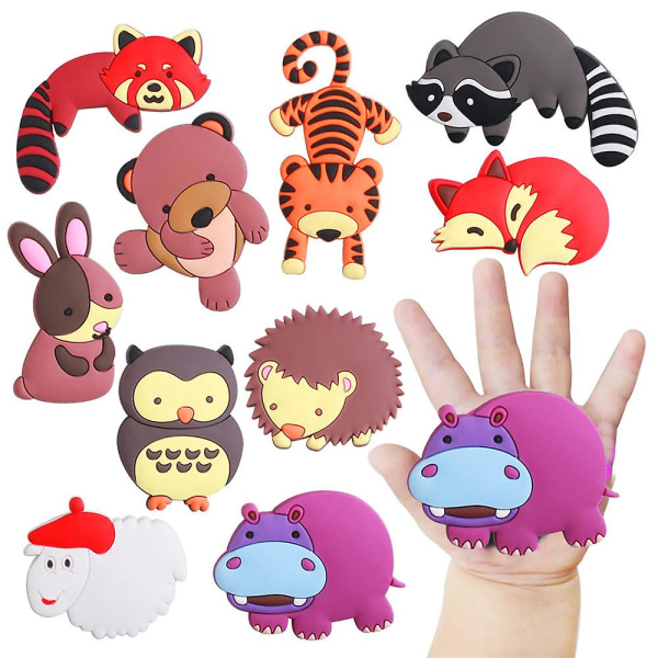 10pcs Refrigerator Magnets Zoo Animals Fridge Magnets Toddlers Learning Toys Gifts