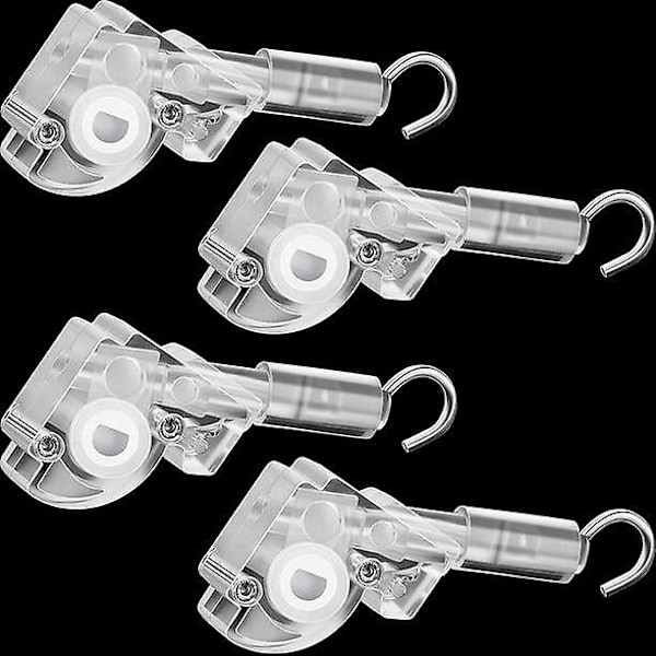 4 stk. Blind Wand Tilt Control Wand Tilter for 1 tommers Mini Blind Head Rail Blind Tilt Mekanisme Erstatning med D-formet Gear Tilt Mekanisme Hook C