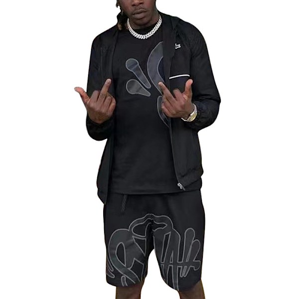 Herr Syna World Casual Mote T-skjorte Topp Shorts Sommer Med Shorts Treningsdrakter A A A M