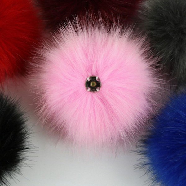 Naievear 12cm Kunstig Pels Hår Fluffy Pompom Bold Vedhæng Hat Taske Sko Diy Tilbehør