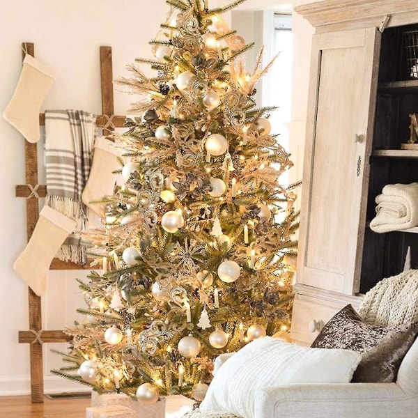 40x Led julelys, trådløse hvide varme juletræslys, dæmpbare led lys, Ip44, til juletræ