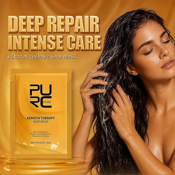 PURC 100ml Rensende Shampoo / 10ml Keratin Hårmaske Pose 100ml shampoo