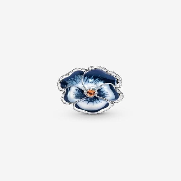 Pandora - Blå penséblomma berlock - Sterlingsilver