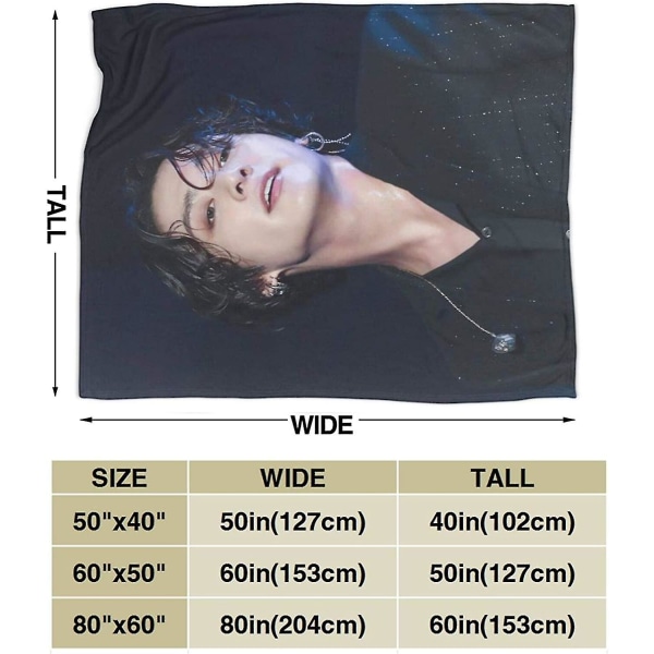 Täckefilt Jeon Jungkook Täcke Snyggt collage av supermjuka flanellkvalitetstyger Varma hela säsongen 60x50in 150x125cm