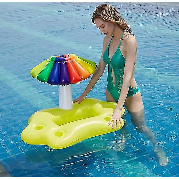 Flydende poolbar, voksen poolbøje, oppustelig poolbar, bøje bar, 95x55x65cm