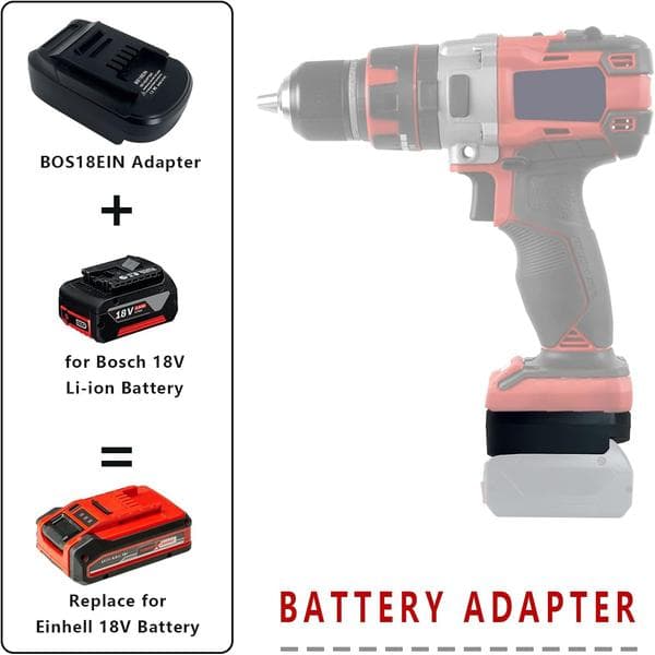 Adapter for Einhell 18 V, for Bosch 18 V GPA Lithium Batteries BAT609 BAT618G Convert to for Einhell Power X-Change 18 Volt Power Tool Converter