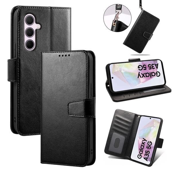 Samsung S21 Wallet Case Black black