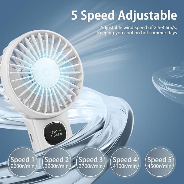 Bærbar håndholdt ventilator 2-pak