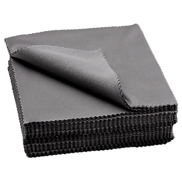 Fiber Display Rengjøringsklut 19x20 cm i grått, for alle smarttelefoner og nettbrett - Displayklut Rengjør - Skjermklut Gray