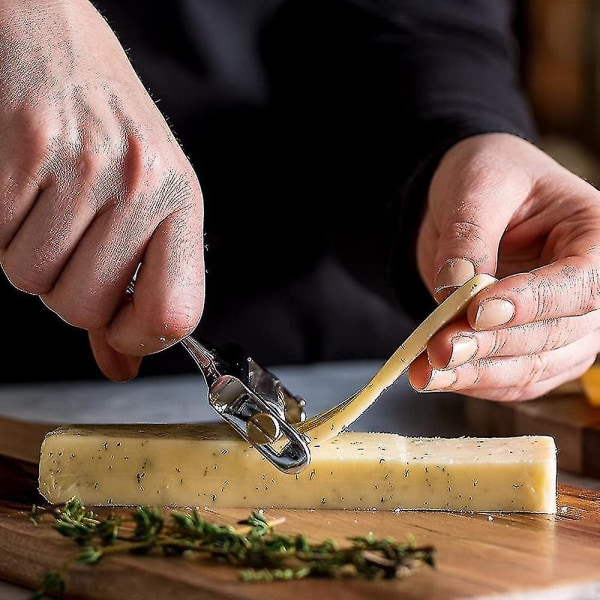 Osteskive i rustfritt stål - Håndholdt ostekutter for cheddar, Gruyere, Raclette, Mozzarella-ostblokk