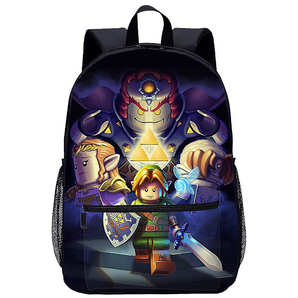 The Legend Of Zelda Grundskoleväska Pojkar Och Flickor Anime Väska Ryggsäck Cosplay 17\" 7.5\"