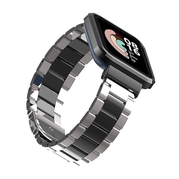 Metallista valmistettu ranneke Xiaomi Mi Watch Lite / Redmi Watch -älykellolle Silver Black