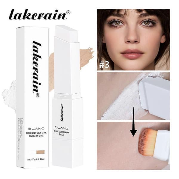 Blanc Cover Cream Stick - Farveskiftende Foundation Stick - Medium til Fuld Dækning Dugfrisk Finish Base Makeup Dobbeltendet for et Fejlfrit Look Medium