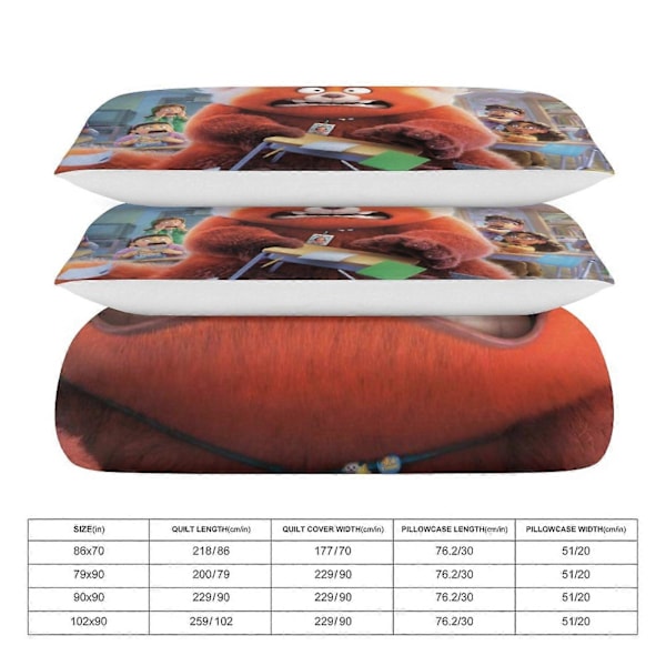 x45 Punainen (Turning Red) 3-osainen vuodevaatesetti, lämmin ja mukava pehmeä pussilakanasetti, jossa 1 pussilakana ja 2 tyynyliinaa makuuhuoneeseen b45 135x200cm 53x78in