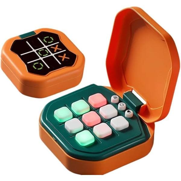 Multi-in-one Handheld Digital Tic-Tac-Toe Game with Silent Mode, a Portable Learning Toy and Gift.