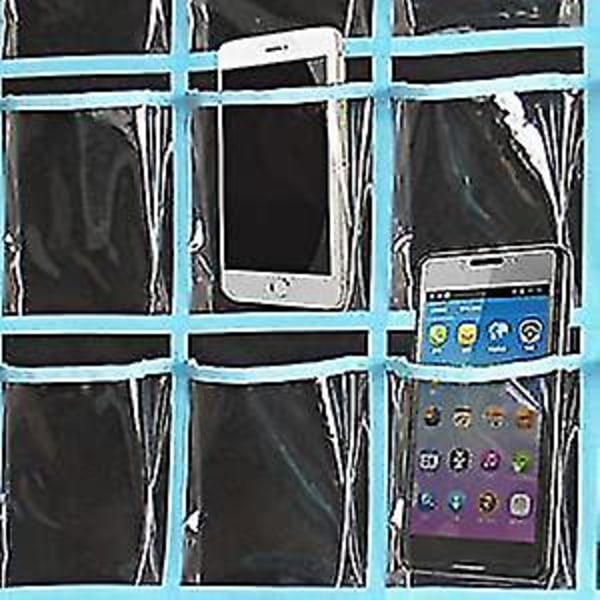 Klassrumshållare för fickdiagram, mobiltelefoner och räknare, kompatibel med klassrumsförvaring, hängande väggdörr, räknare, telefonhållare, kompatibel Black