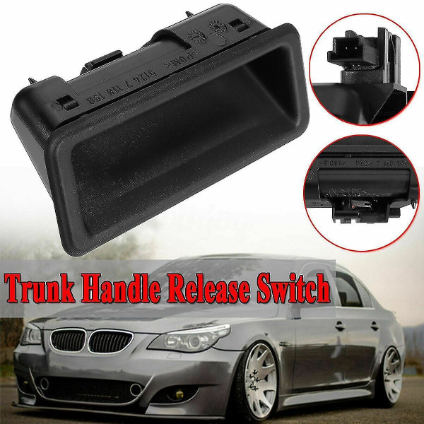 51247118158 Trunk Lid Lock Release Push Button Boot Tailgate Handle Switch for- E60 E90 E91 E92 E92 black