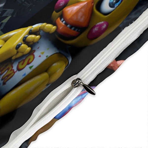v1033 Five Nightat Freddy Quilt Sæt Tyk Blød 3 Dele Sengesæt Helårs Dynebetræk med 2 Pudebetræk til Voksne Kvinder Piger Teenagere Hjemmeværelse 240x260cm 94x102in