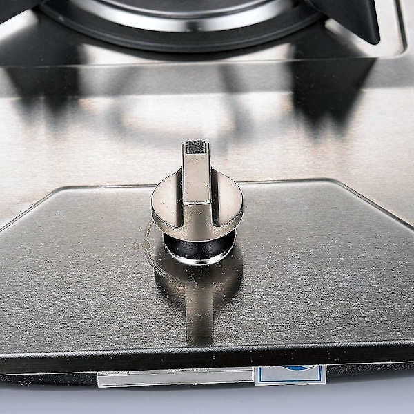 Kaasulieden nuppi - 4 kpl 6 mm metalliset uunin ja lieden ohjausnupit