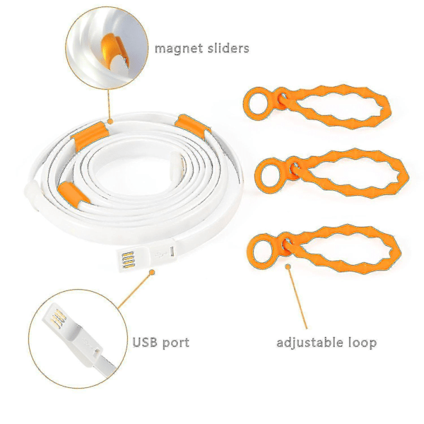 Usb-telt LED-lys Camping Strip Light Bærbar lanterne Vanntett LED-tau Strengelys for utendørs fotturer Ryggsekk Nattkjøring Campingvogn Bilrepa