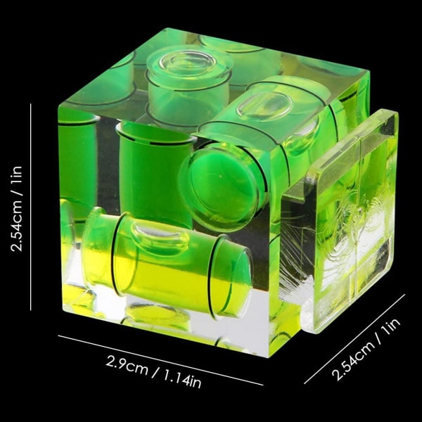 Kolminkertainen 3-akselinen kuumakenkäkuplataso, yhteensopiva Dslr-kameran kanssa (2 kpl) As shown