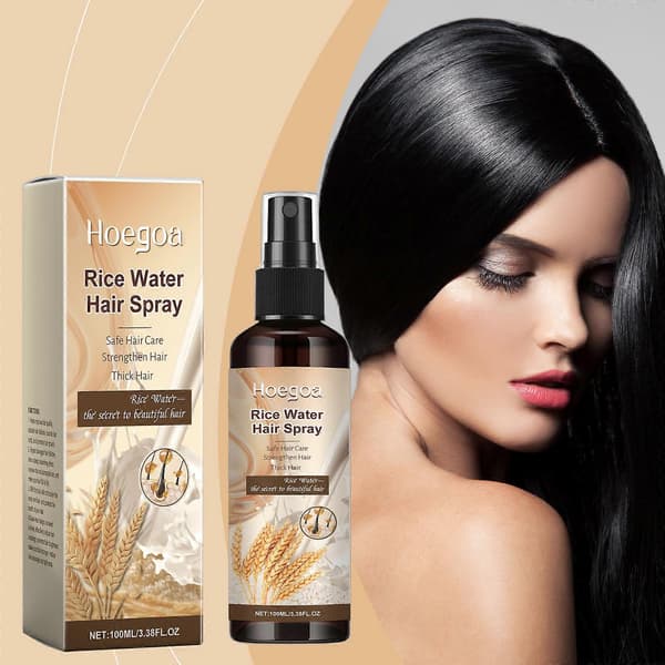 Risvatten för hårväxt, Risvatten Hårspray, Fermenterad Risvattenspray, Risvatten Hårväxtserum med Rosmarinolja 2pcs