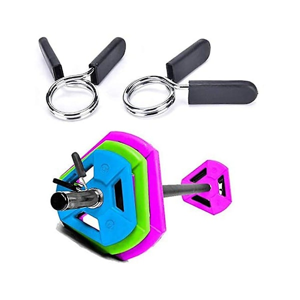 Hantel stang fjær lås 6 stk vektløfting klemmer for manualer vektløfting manual feste (30 mm)