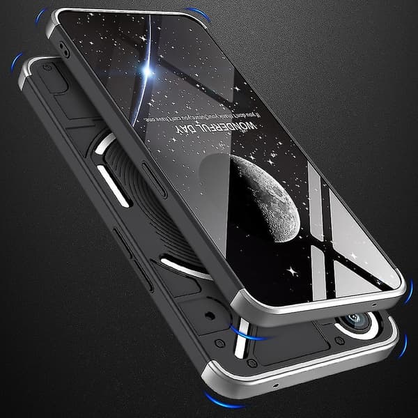 Pc-puhelinkotelo Nothing Phone 1:lle Black Silver