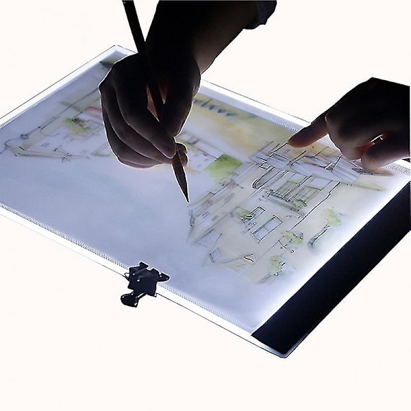 A5 LED-tegnebrett, tynn kunstmal, sjablongtegnebrett, lysboks, sporingsbord, pute