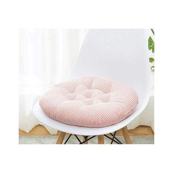 Polstrede runde stolputer for hagestol, spisestue, kontorstol 40cm Rosa