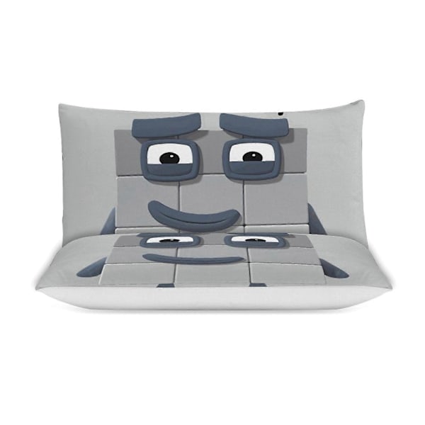x132 Numberblocks -pussilakanasetti, mikrokuituinen vuodevaatesetti, 3D-painettu kevyt 3-osainen peittosetti, 1 pussilakana ja 2 tyynyliinaa lapsille pojille 135x200cm 53x78in