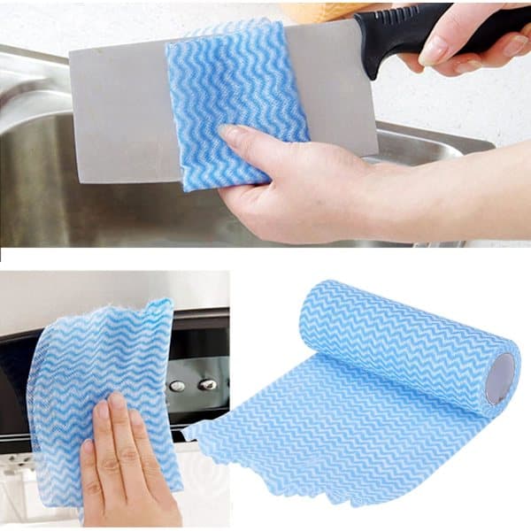 Disposable Non-Woven Dish Rags, Cleaning Cloth for Hobs, Sinks, Extractor Fans, Kitchenware (27*28cm)