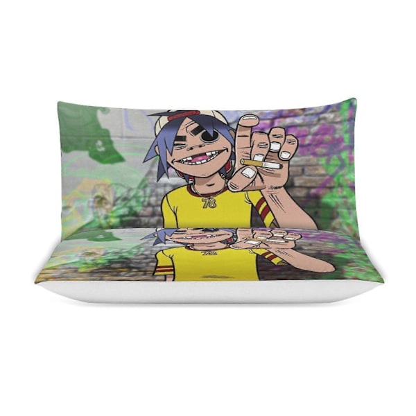 x24 Gorillaz 3-delt sengesett Varmt og komfortabelt mykt dynetrekk sengesett med 1 dynetrekk og 2 putetrekk for soverom b24 135x200cm 53x78in