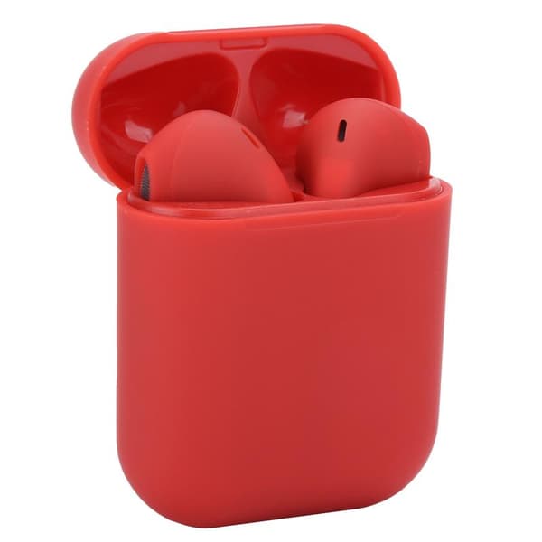TWS Bluetooth 5.0 Wireless Earbuds Touch Control Headset with Charging Case Red